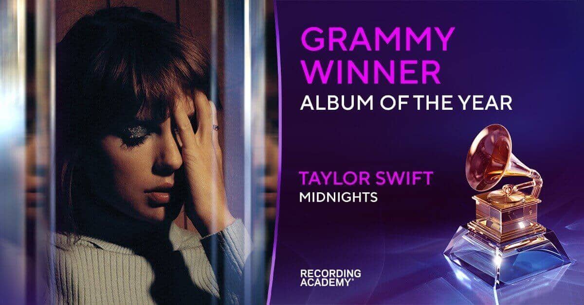 66th Grammy (2024) Awards - Taylor Swift Midnights Album Featured Image